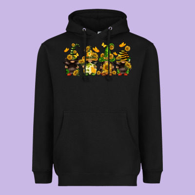 Sunflower Gnomies Heavyweight Hoodie Designed By Fadigitalartstudio