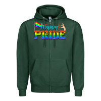 Sports Green happy pride Zipper Hoodie - texasbilliewilder