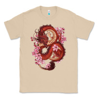 Mushroom red dragon and sakura cherry blossoms Classic Tee - RanaPortraitStore