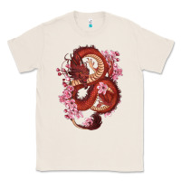 Natural red dragon and sakura cherry blossoms Classic Tee - RanaPortraitStore