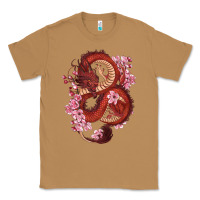 Toasted Coconut red dragon and sakura cherry blossoms Classic Tee - RanaPortraitStore