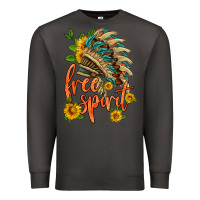 Smoke free spirit sunflower and indian headdress Premium Sweatshirt - HRA Design Shop