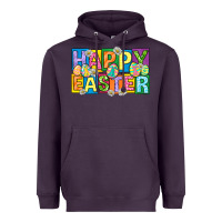 Plum happy easter with eggs Heavyweight Hoodie - Neo Western
