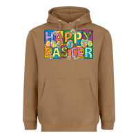 Toasted Coconut happy easter with eggs Heavyweight Hoodie - Neo Western