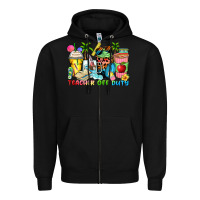 Black teacher off duty coffee cups Zipper Hoodie - Zillion Design Studio