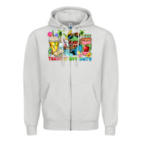 Dove Grey teacher off duty coffee cups Zipper Hoodie - Zillion Design Studio
