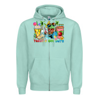 Seafoam teacher off duty coffee cups Zipper Hoodie - Zillion Design Studio