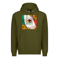 Army Green mexican flag sunflowers and leopard coaster Premium Hoodie - Jasminsmagicworld