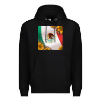 Black mexican flag sunflowers and leopard coaster Premium Hoodie - Jasminsmagicworld
