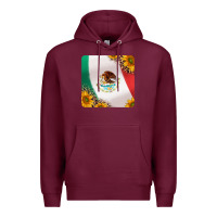 Burgundy mexican flag sunflowers and leopard coaster Premium Hoodie - Jasminsmagicworld