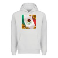 Dove Grey mexican flag sunflowers and leopard coaster Premium Hoodie - Jasminsmagicworld