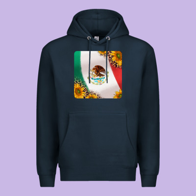 Mexican Flag Sunflowers And Leopard Coaster Premium Hoodie Designed By Jasminsmagicworld