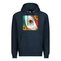 Navy mexican flag sunflowers and leopard coaster Premium Hoodie - Jasminsmagicworld