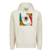 Oatmeal Heather mexican flag sunflowers and leopard coaster Premium Hoodie - Jasminsmagicworld