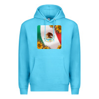 Ocean Blue mexican flag sunflowers and leopard coaster Premium Hoodie - Jasminsmagicworld