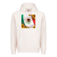 Pale Pink mexican flag sunflowers and leopard coaster Premium Hoodie - Jasminsmagicworld