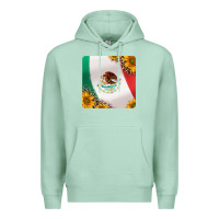 Seafoam mexican flag sunflowers and leopard coaster Premium Hoodie - Jasminsmagicworld