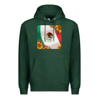 Sports Green mexican flag sunflowers and leopard coaster Premium Hoodie - Jasminsmagicworld