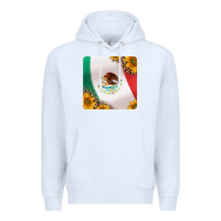 White mexican flag sunflowers and leopard coaster Premium Hoodie - Jasminsmagicworld