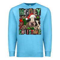 Ocean Blue Mooey christmas Premium Sweatshirt - FaDigitalArtStudio