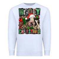 White Mooey christmas Premium Sweatshirt - FaDigitalArtStudio