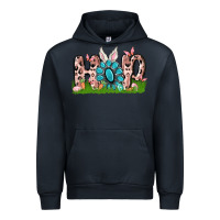 Navy hop rabbit Urban Hoodie - MaliasSmallBusiness