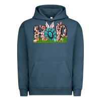 Pigment Midnight Navy hop rabbit Urban Hoodie - MaliasSmallBusiness