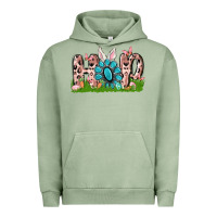 Pigment Oil Green hop rabbit Urban Hoodie - MaliasSmallBusiness