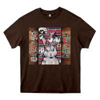 Chocolate Brown happy easter Heavy Core Tee - CowhideDigitalArt