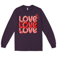Plum love valentines day Long Sleeve Tee - MaliasSmallBusiness