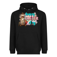Black Happy Easter Day rodeo Easter Day Heavyweight Hoodie - CowGirlArtShop