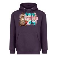 Plum Happy Easter Day rodeo Easter Day Heavyweight Hoodie - CowGirlArtShop