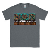 Charcoal Heather Rusty Sunflowers with Cowhide and Turquoise Classic Tee - RanaPortraitStore