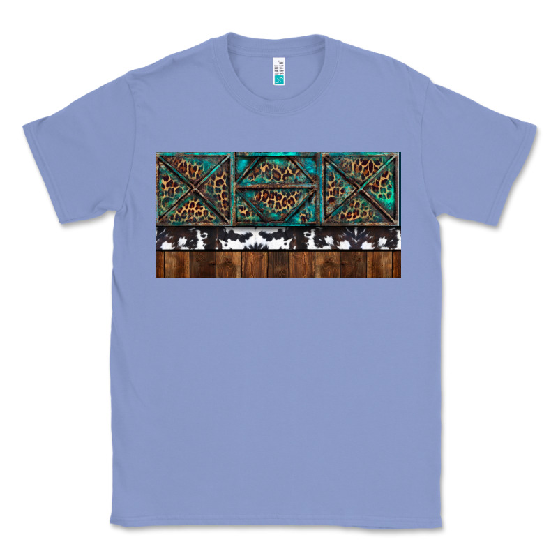 Rusty Sunflowers With Cowhide And Turquoise Classic Tee by RanaPortraitStore | Teevron