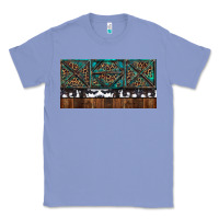 Colony Blue Rusty Sunflowers with Cowhide and Turquoise Classic Tee - RanaPortraitStore