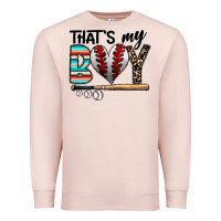 Pale Pink baseball Premium Sweatshirt - CowhideDigitalArt