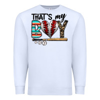 White baseball Premium Sweatshirt - CowhideDigitalArt