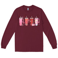 Burgundy obsessive cup disorder valentines day Long Sleeve Tee - MaliasSmallBusiness