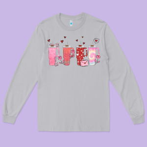 Obsessive Cup Disorder Valentines Day Long Sleeve Tee Designed By Maliassmallbusiness