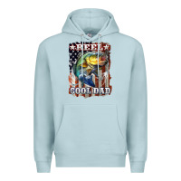 Blue Mist Reel Cool Dad Bass Premium Hoodie - LillyAllenDesigns