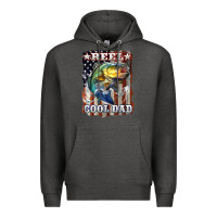 Charcoal Heather Reel Cool Dad Bass Premium Hoodie - LillyAllenDesigns