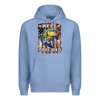 Colony Blue Reel Cool Dad Bass Premium Hoodie - LillyAllenDesigns
