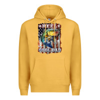 Mustard Reel Cool Dad Bass Premium Hoodie - LillyAllenDesigns