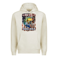 Oatmeal Heather Reel Cool Dad Bass Premium Hoodie - LillyAllenDesigns