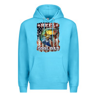 Ocean Blue Reel Cool Dad Bass Premium Hoodie - LillyAllenDesigns