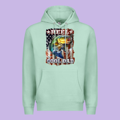 Reel Cool Dad Bass Premium Hoodie Designed By Lillyallendesigns