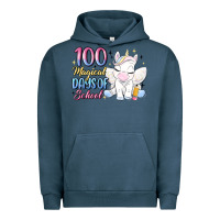 Pigment Midnight Navy 100 magical days of school Urban Hoodie - MaliasSmallBusiness