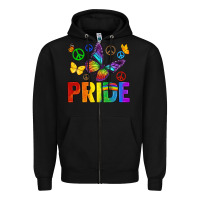 Black hippie pride Zipper Hoodie - texasbilliewilder