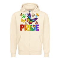Sandshell hippie pride Zipper Hoodie - texasbilliewilder