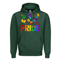 Sports Green hippie pride Zipper Hoodie - texasbilliewilder